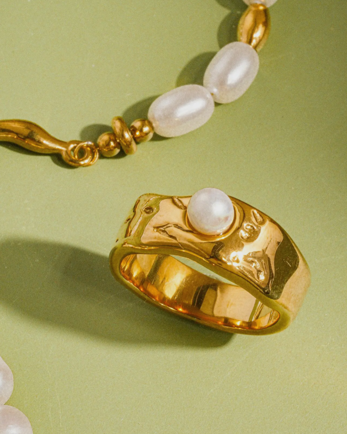 Pave Pearl Ring