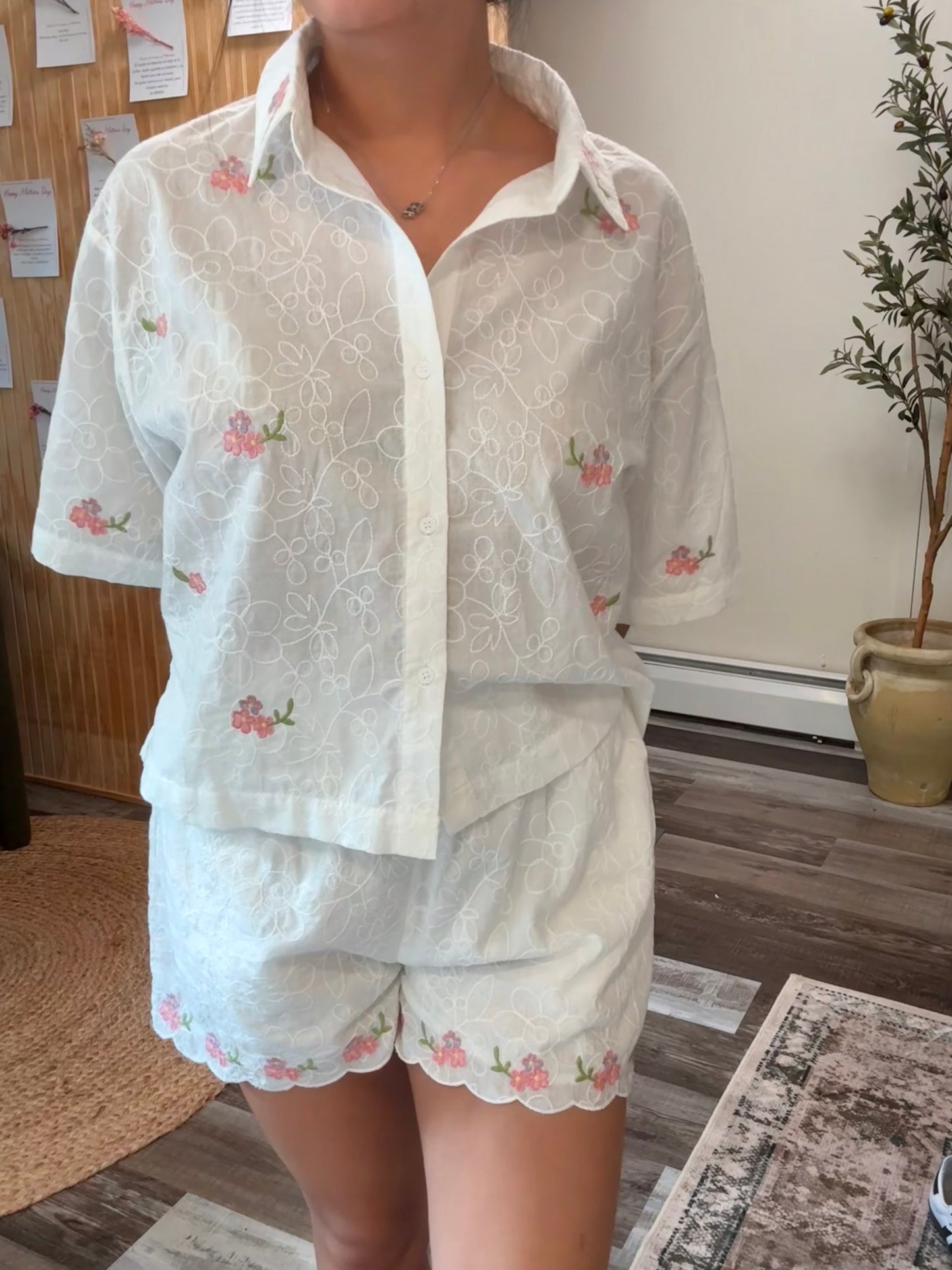Floral embroidered Top