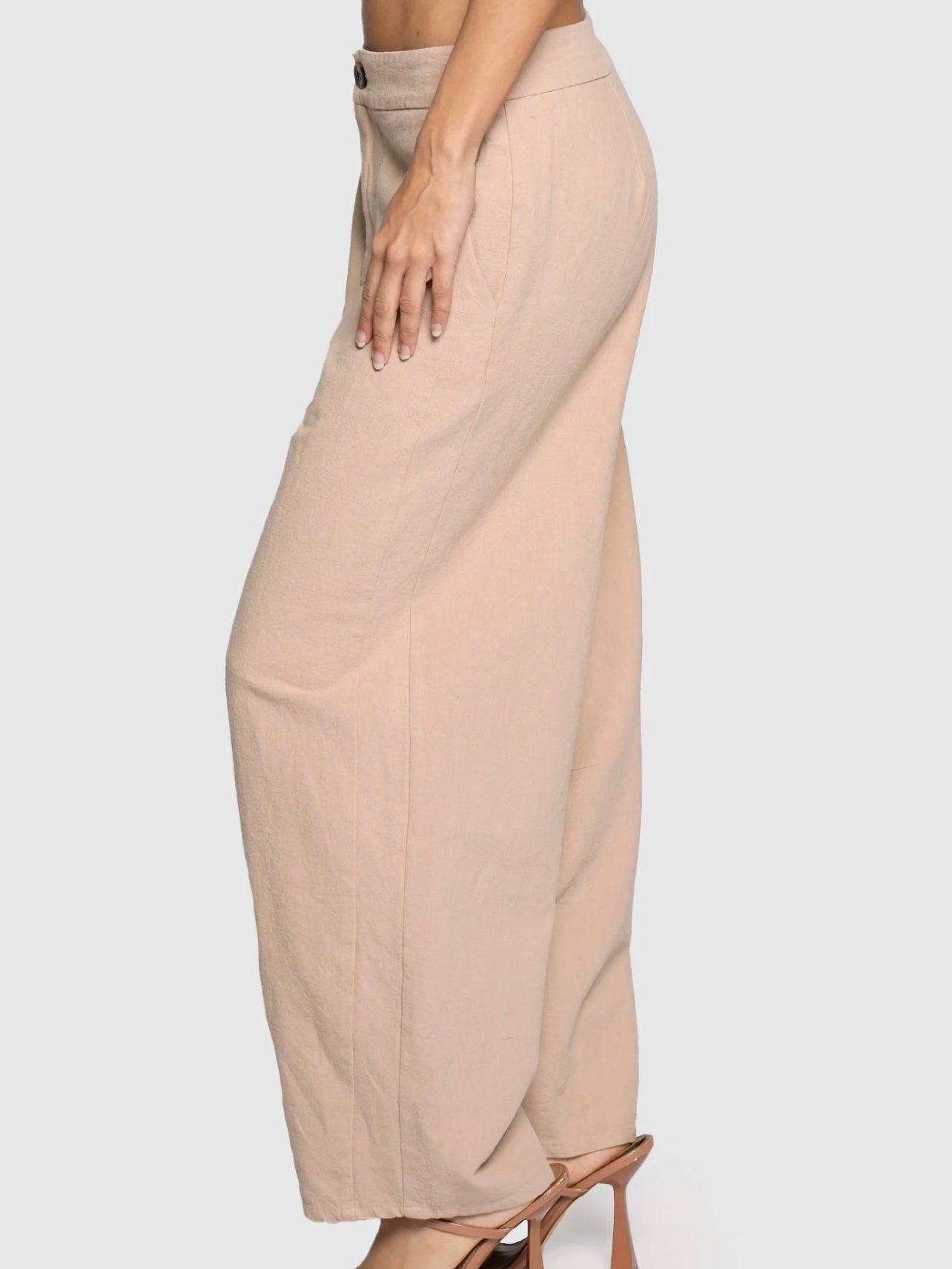 Tan Barrel Pants