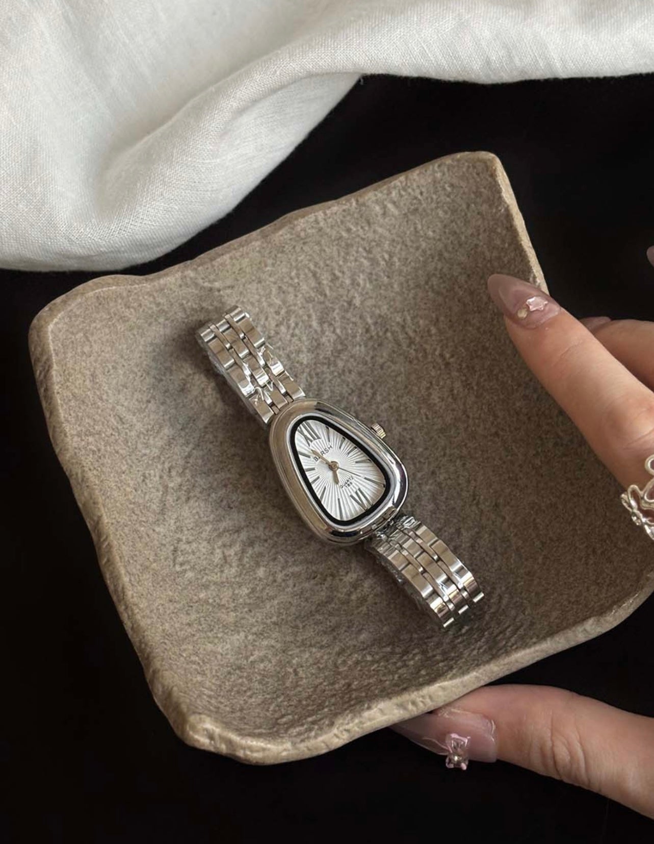 Silver Snake Head Watch