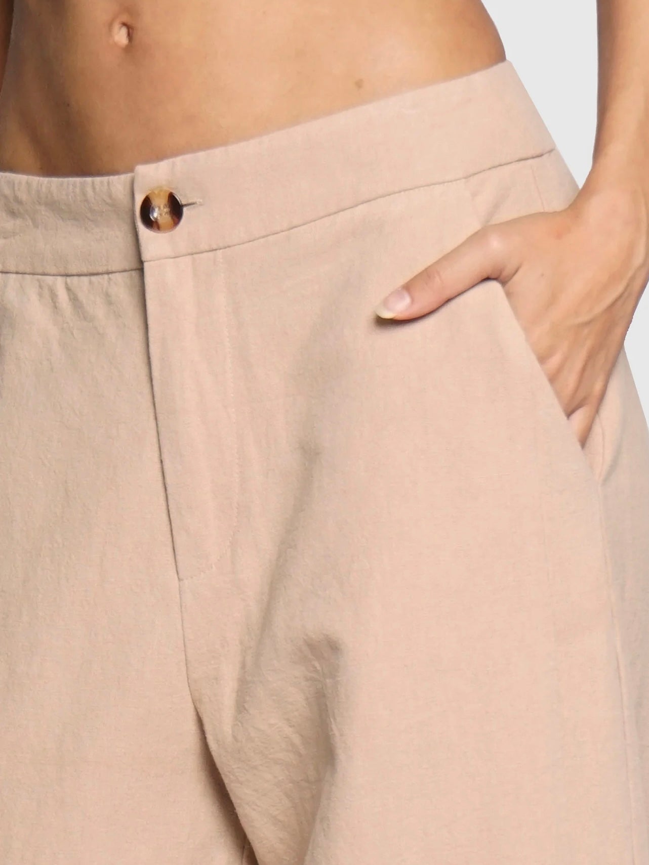 Tan Barrel Pants