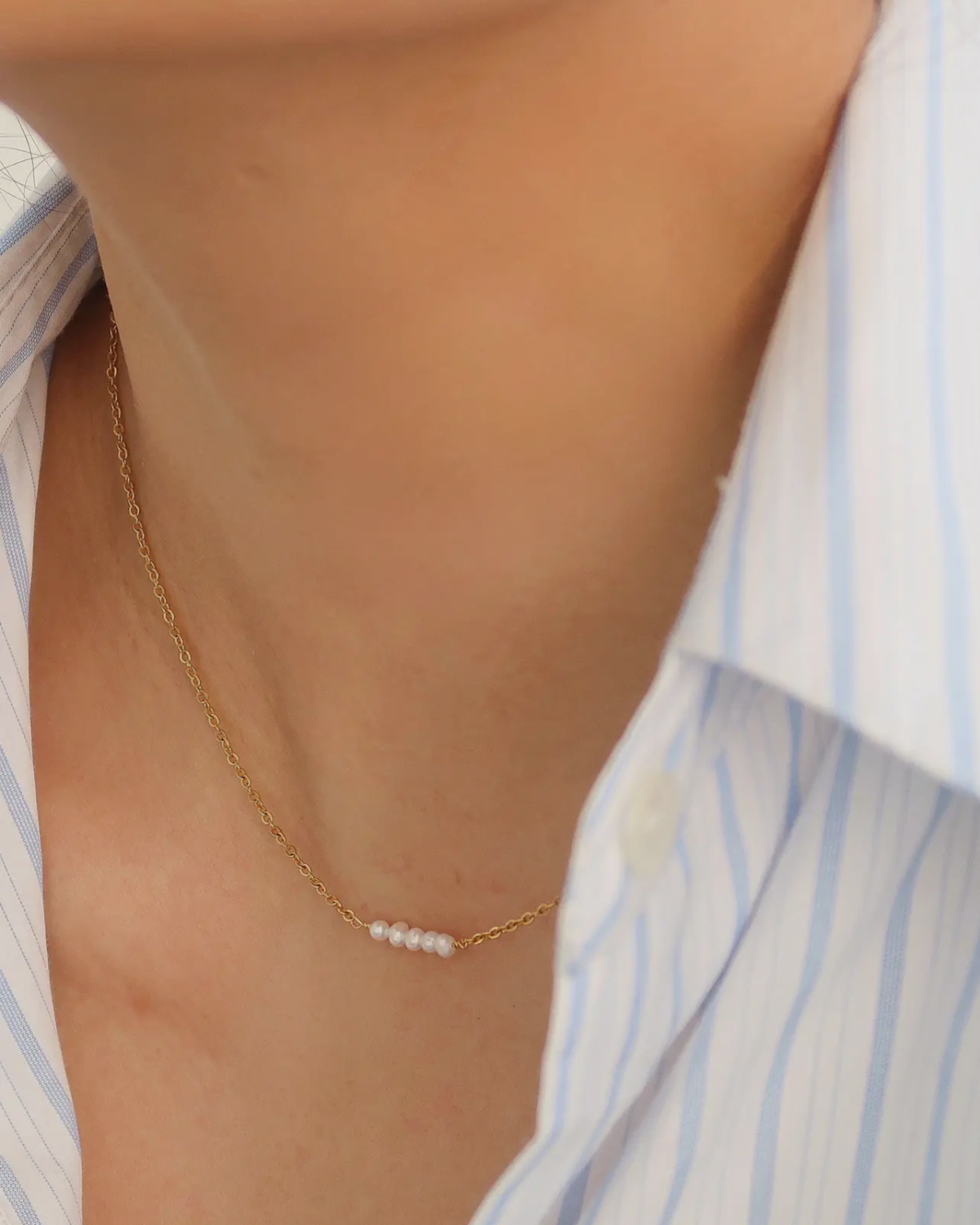 Pearl summer spring necklace 