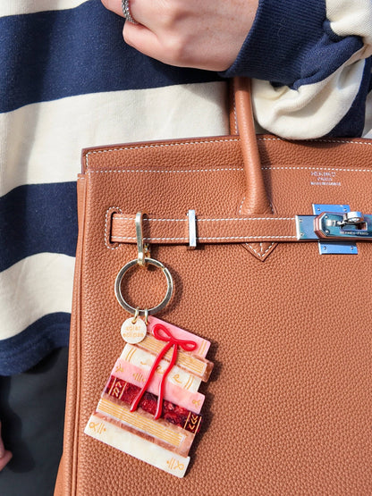 Bow Bookstack Keychain