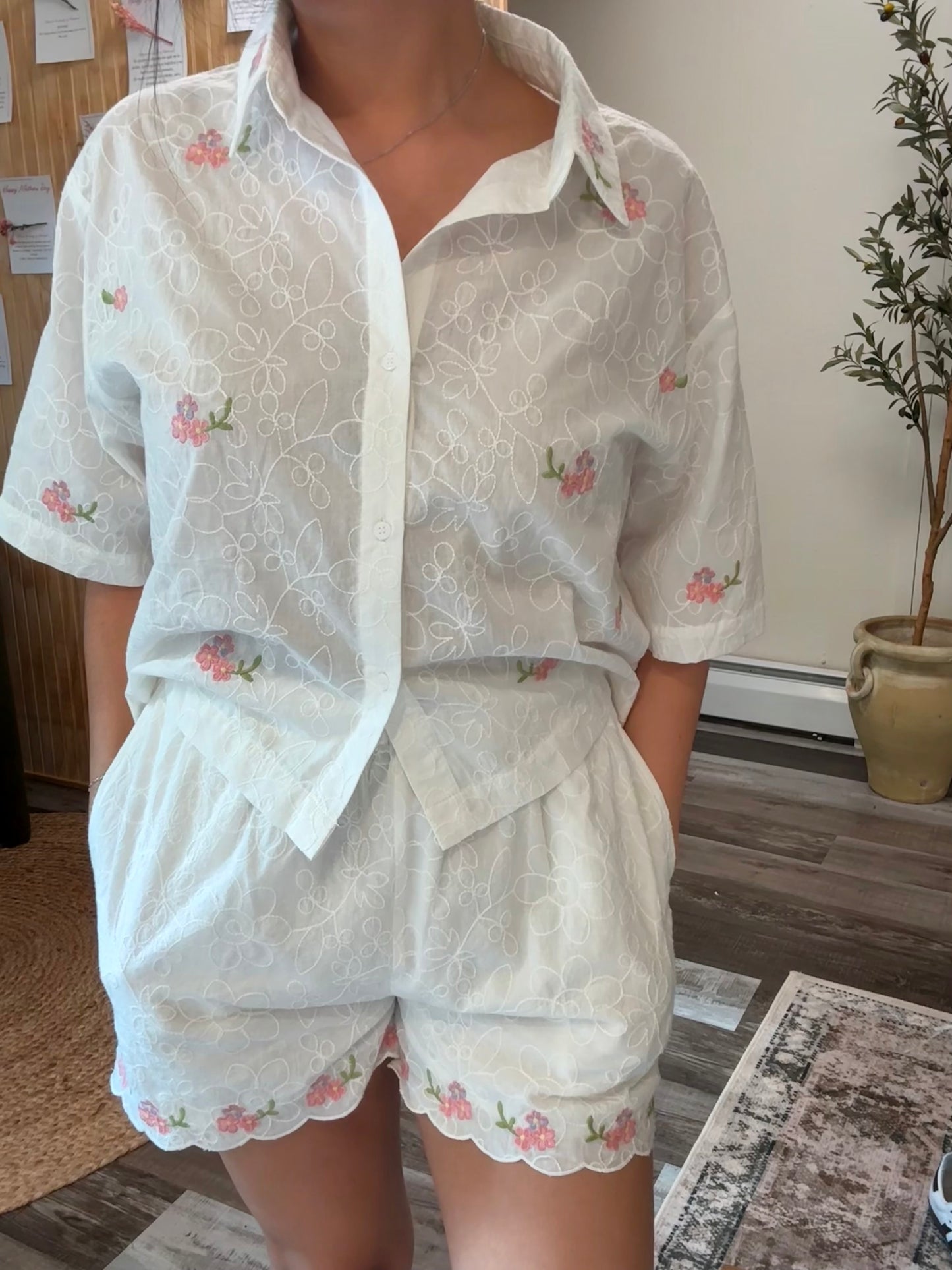 Floral embroidered Top