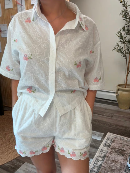 Floral embroidered Top