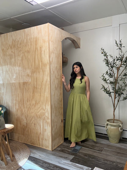 Olive Palm Dress