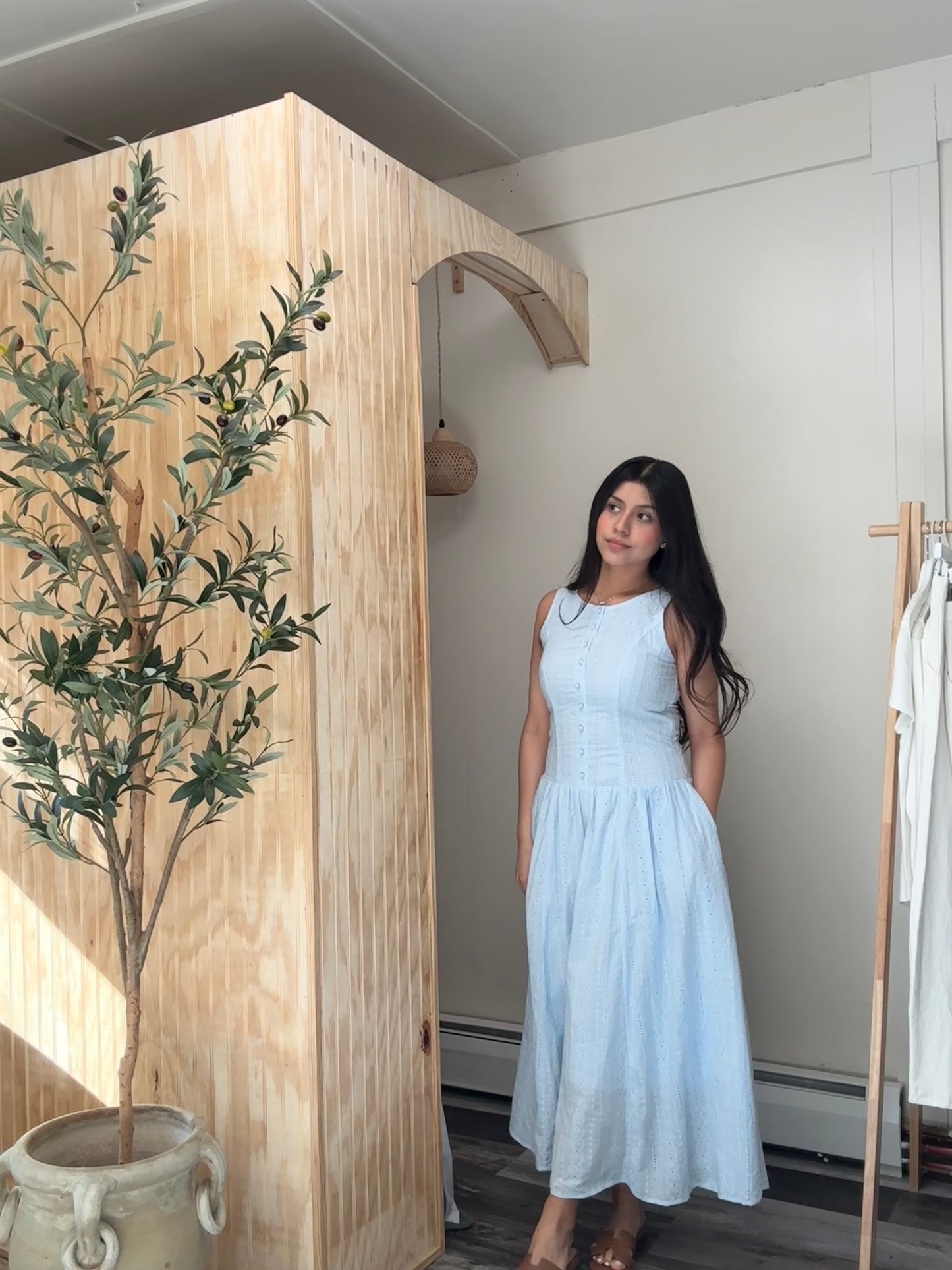 Blue Embroidery Dress