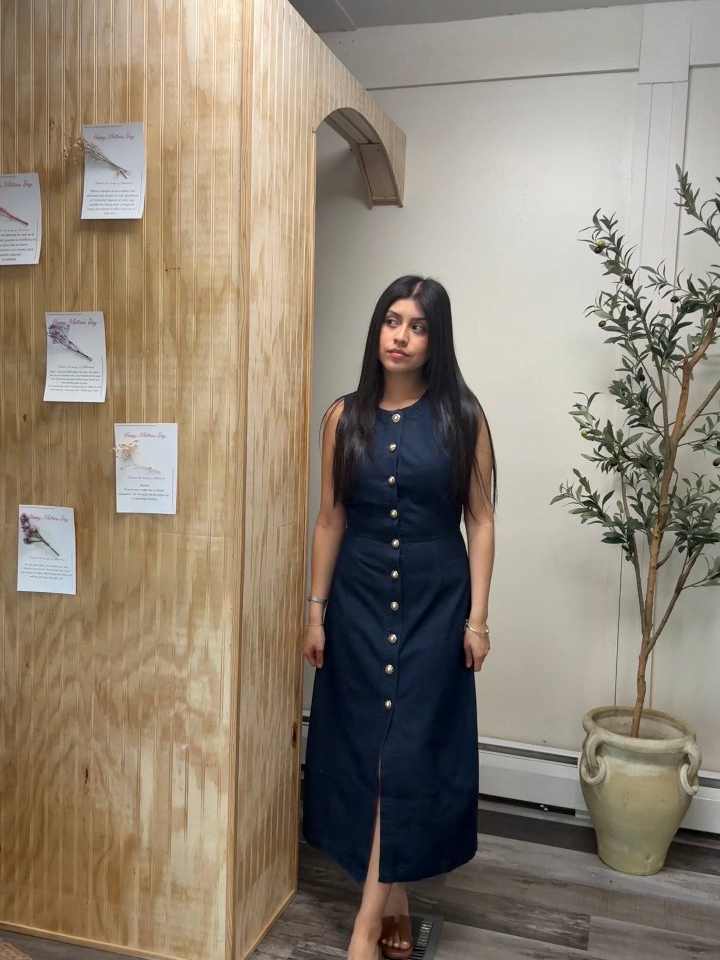 Button Denim Dress