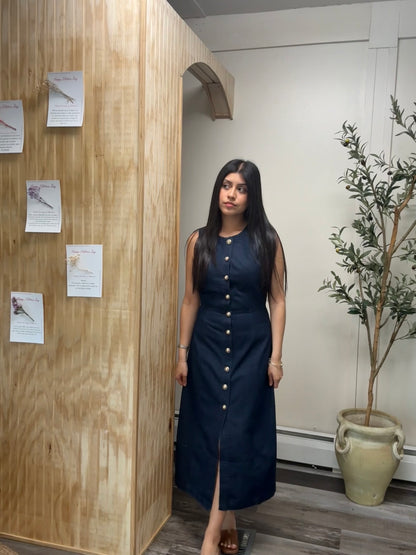 Button Denim Dress