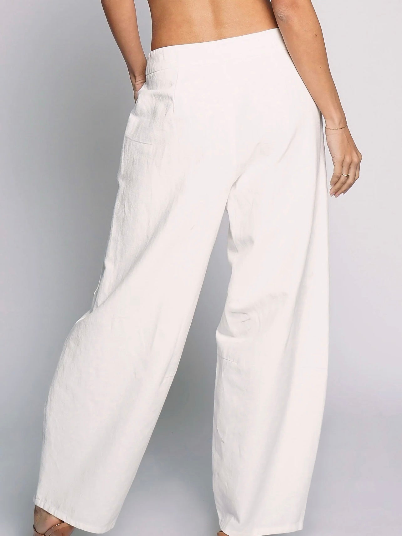 Ivory Barrel Pants