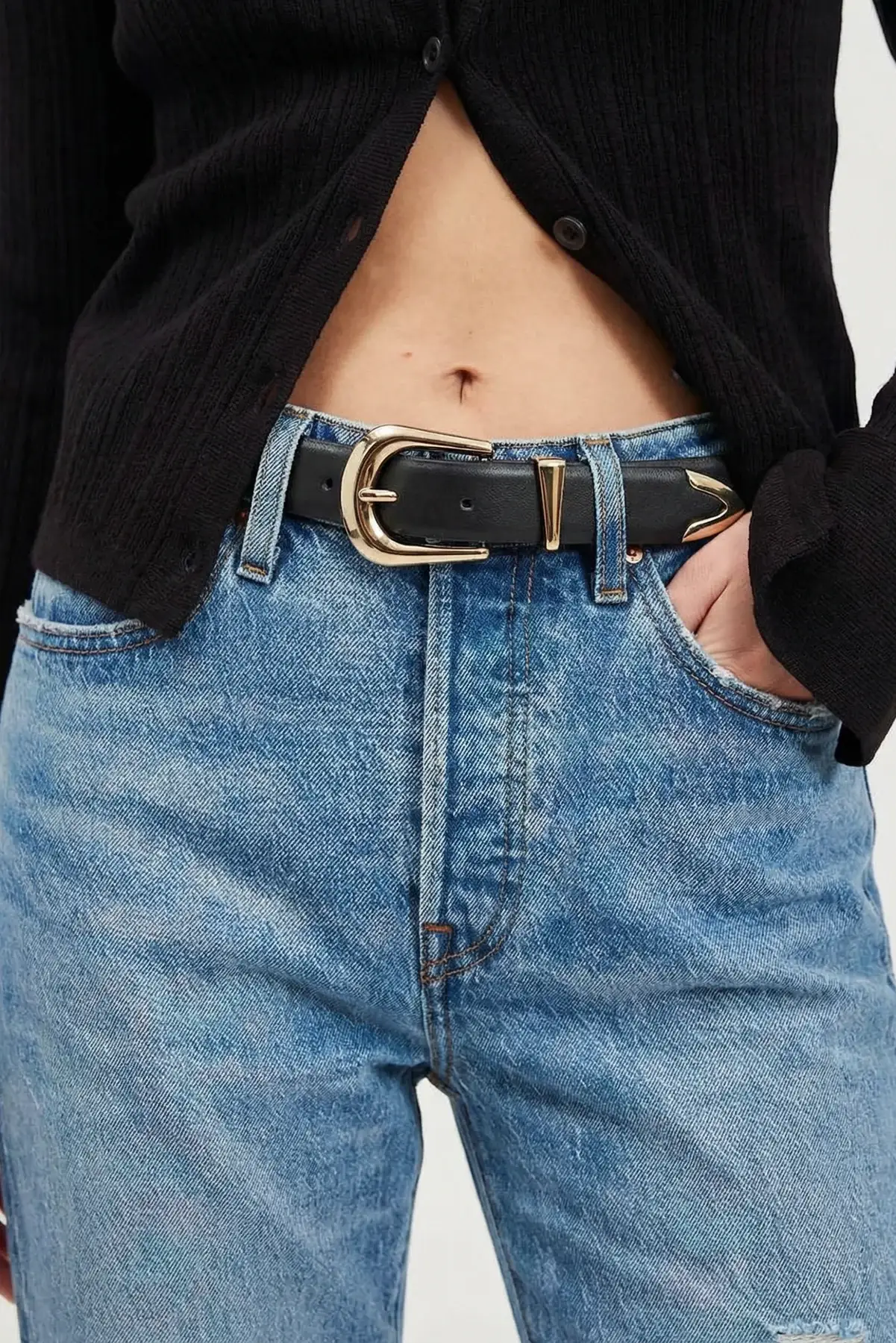 Classic Leather Belt Black