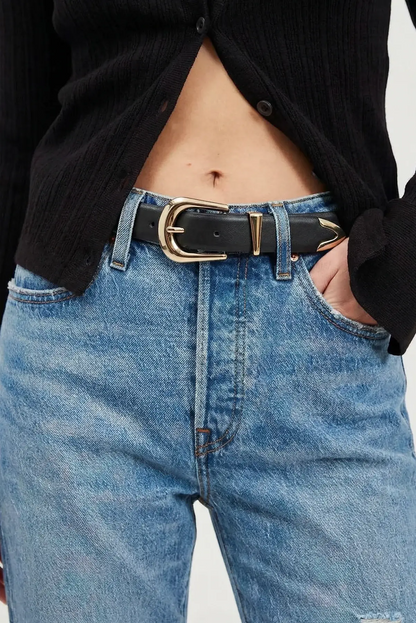 Classic Leather Belt Black