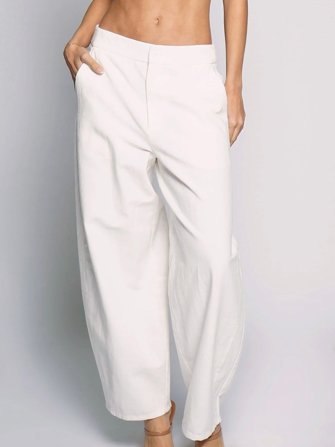 Ivory Barrel Pants