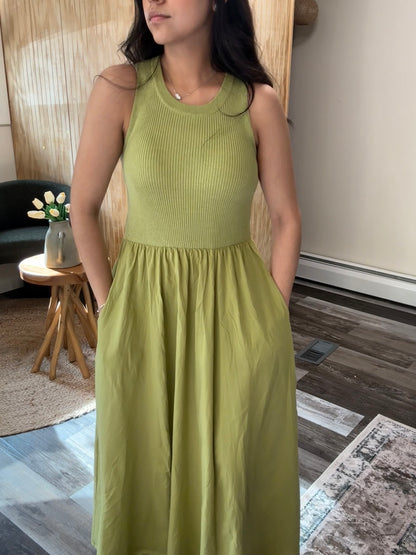 Olive Palm Dress