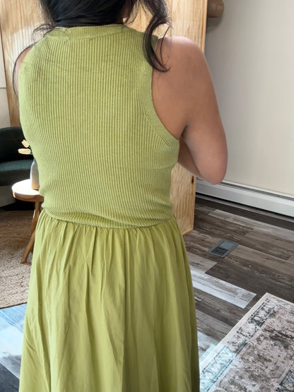 Olive Palm Dress