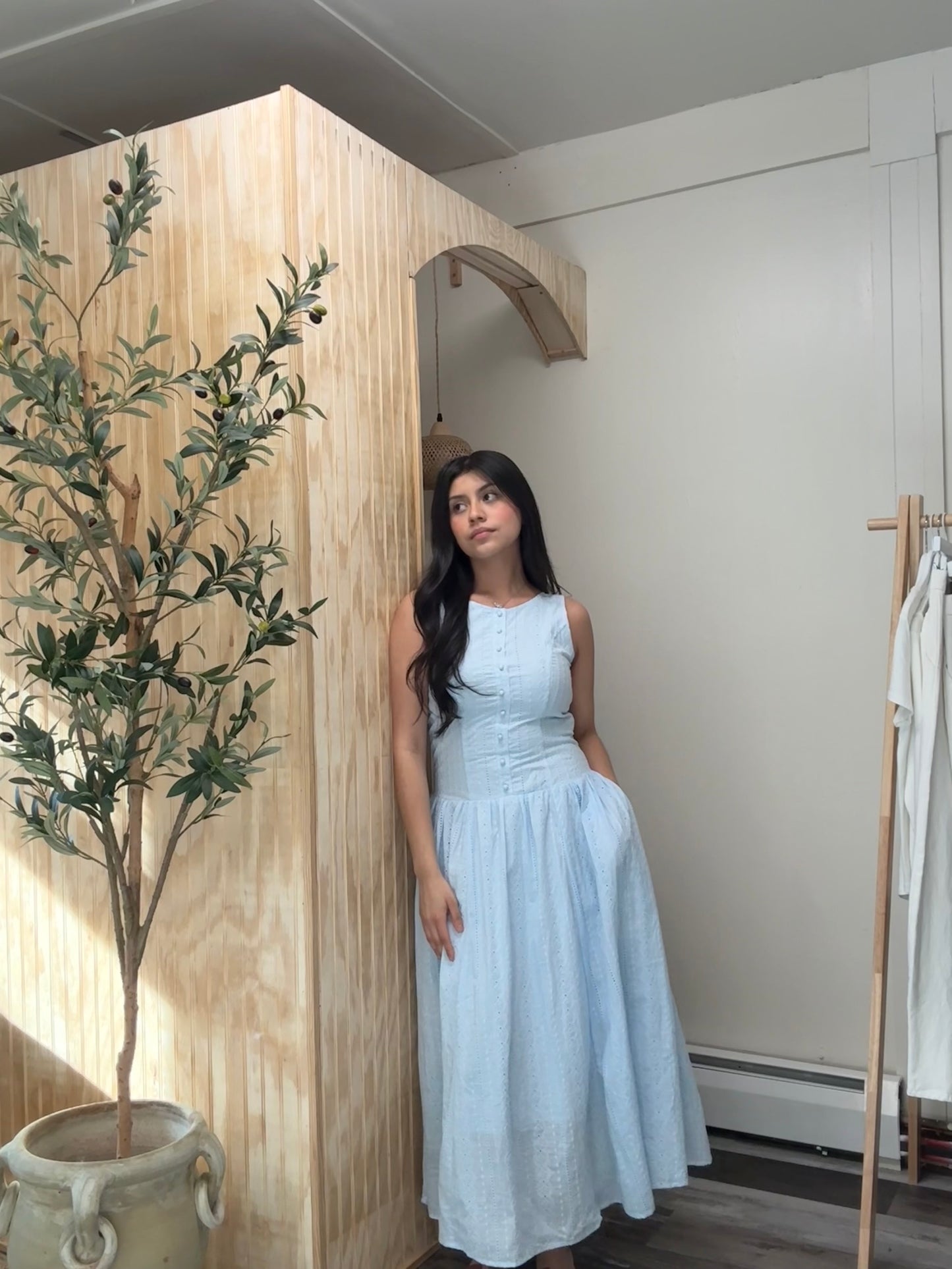Blue Embroidery Dress