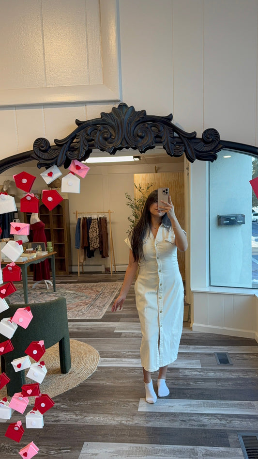 Midi Utility Denim Dress