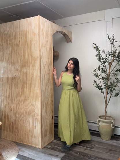 Olive Palm Dress