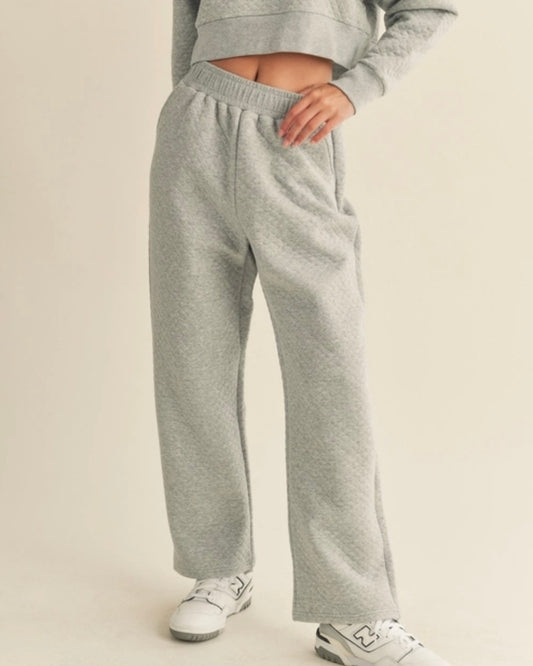 Grey Quilted Sweats