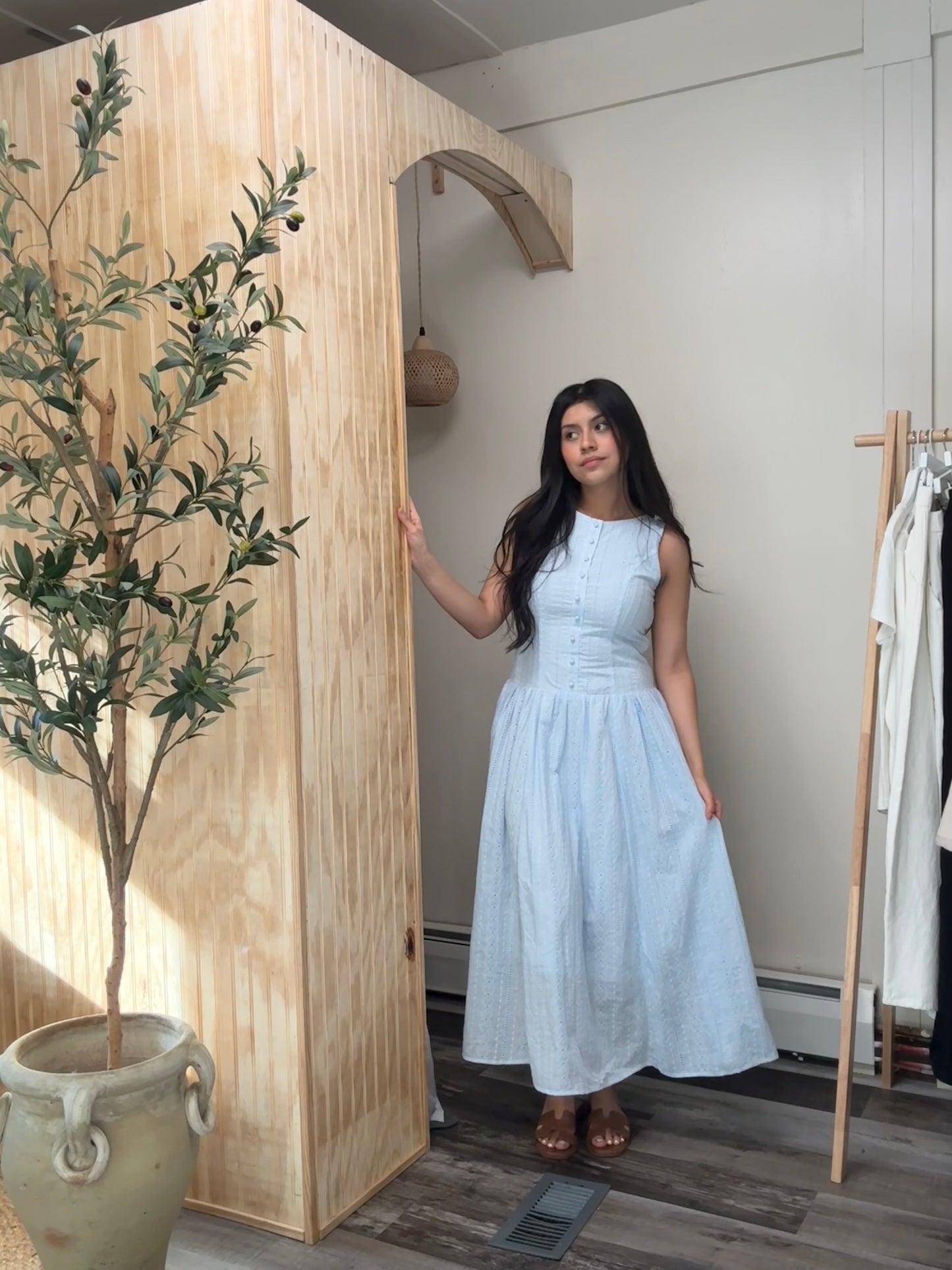 Blue Embroidery Dress