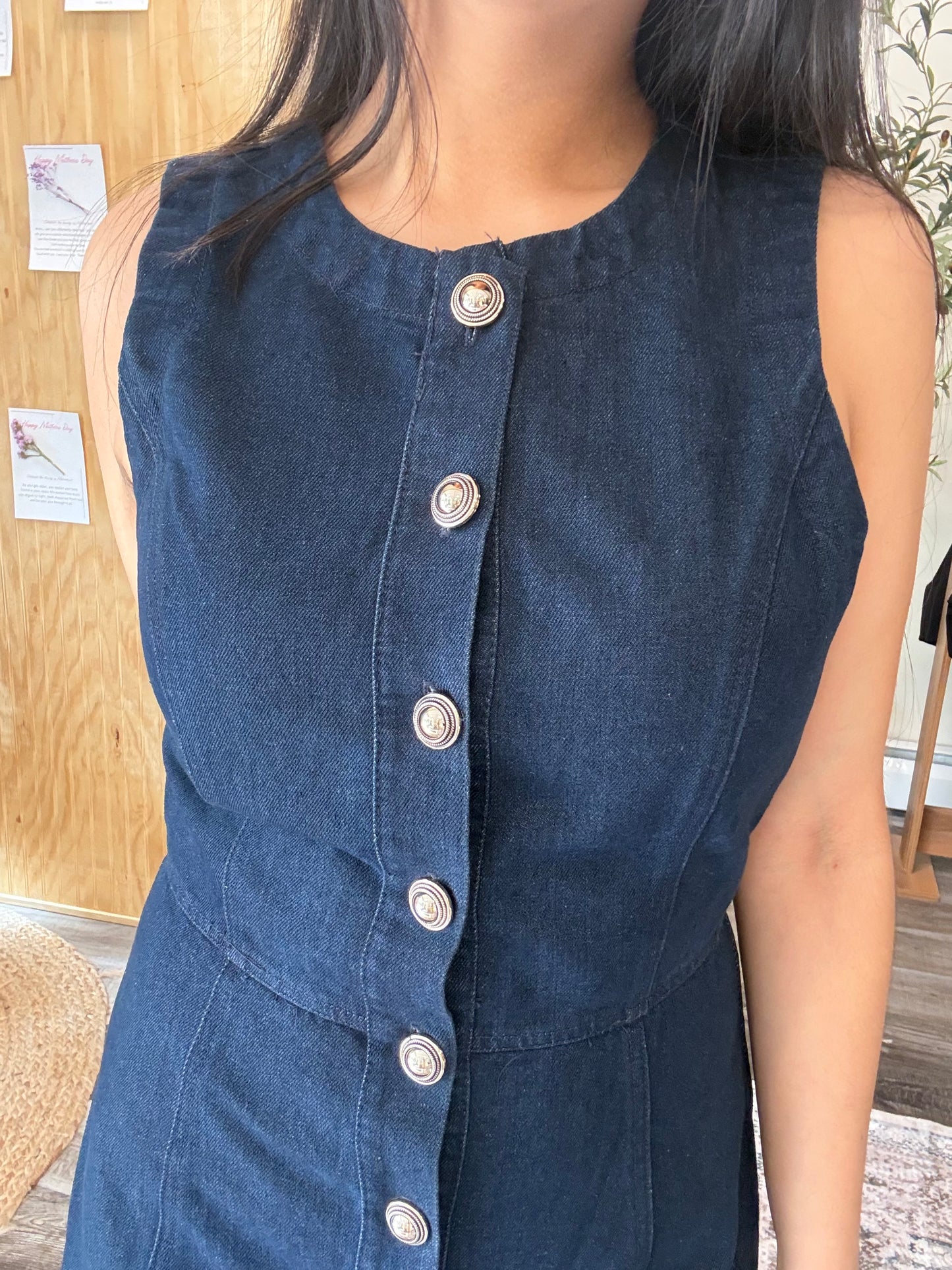 Button Denim Dress