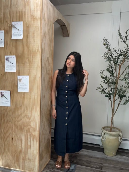 Button Denim Dress