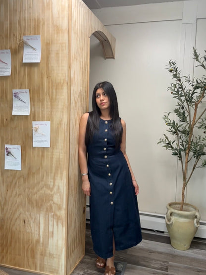 Button Denim Dress