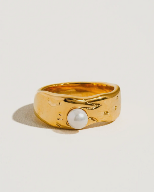Pave Pearl Ring